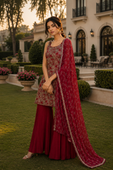 Simmer Silk Sharara Set